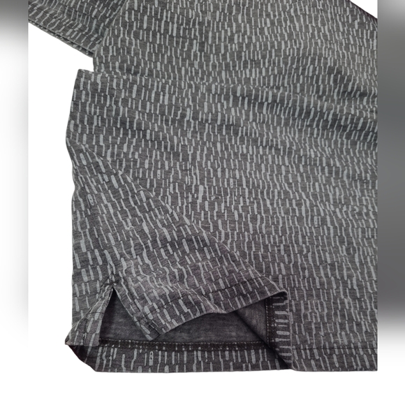 Indigo Star Norman Knit Burnout Polo Botanical Print Heather Black Shirt Small - Picture 5 of 9